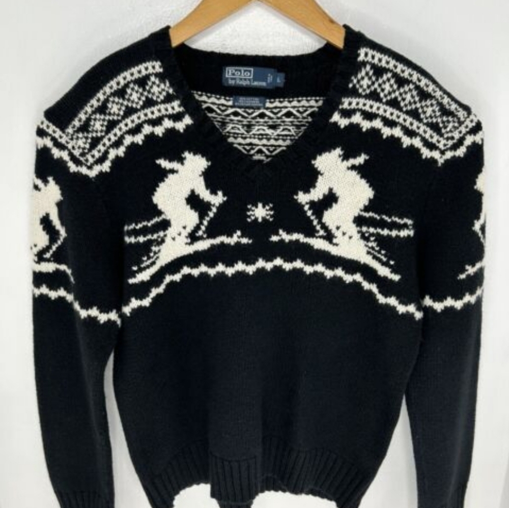 RALPH LAUREN FAIR ISLE ANGORA SWEATER
